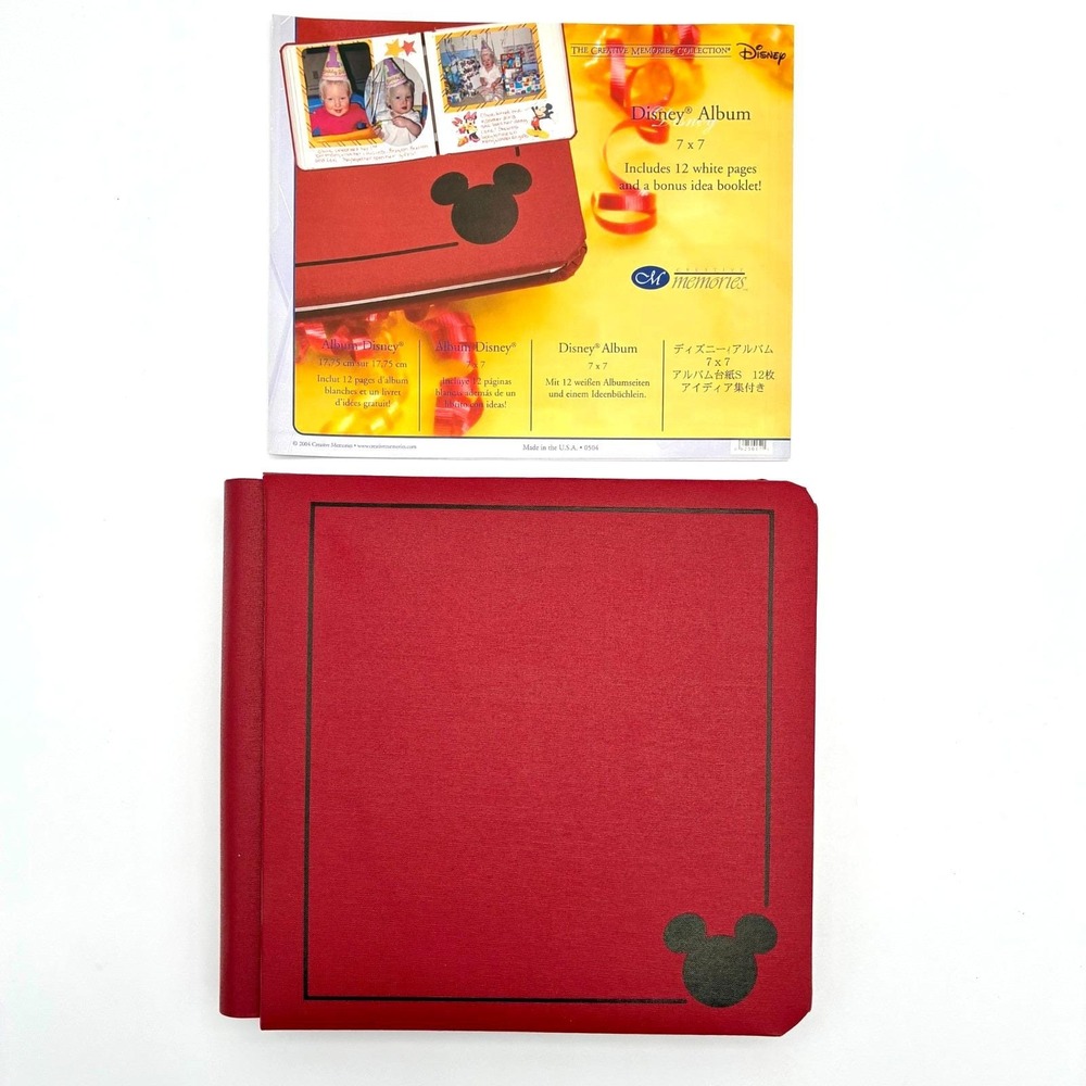 Creative Memories 7x7 Disney Mickey Mouse Red Photo Scrapbook Album 12 Pages